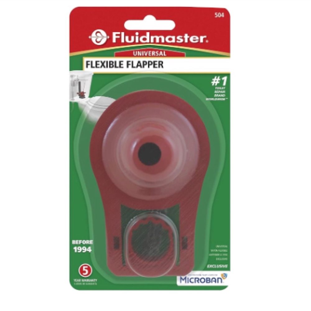 Fluidmaster Universal 2-Inch Flexible Flapper 1994+ Model 502 For Toilets (Red)